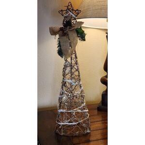 Home Reflections 24" Cone Twig Frosted Christmas Tree Holiday Decor